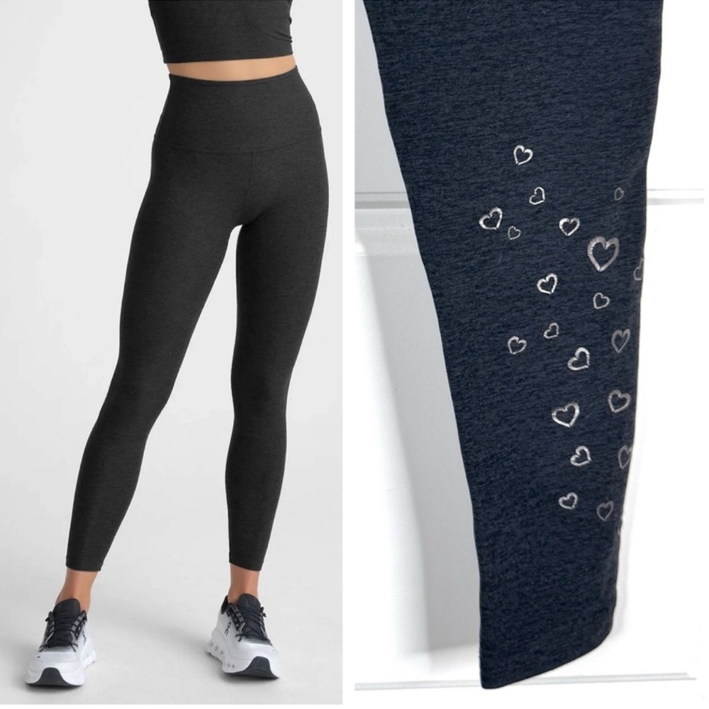 BEYOND YOGA Spacedye Caught In The Midi High Waisted Legging With Custom Hearts